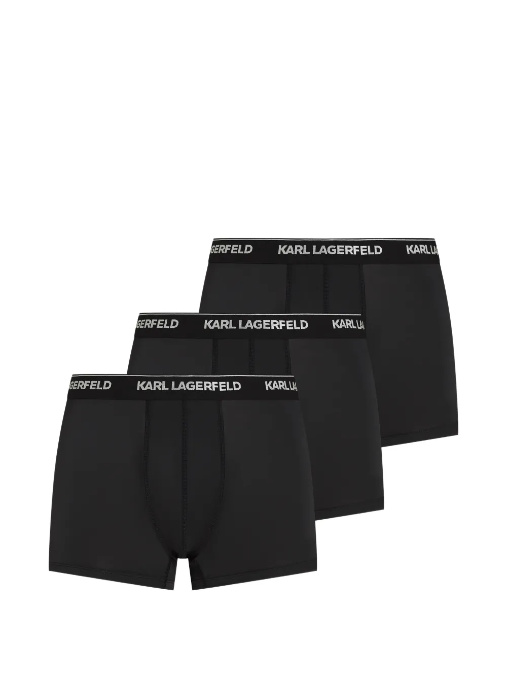 Karl Lagerfeld logo-waistband boxers (set of three) - Nero