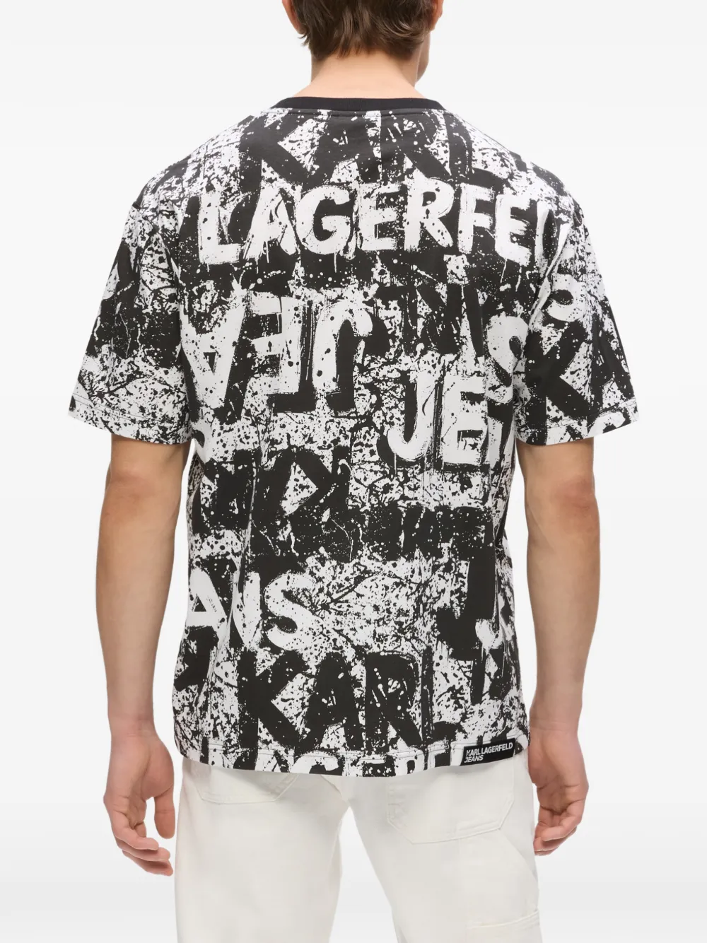 Karl Lagerfeld Jeans T-shirt met logoprint Zwart