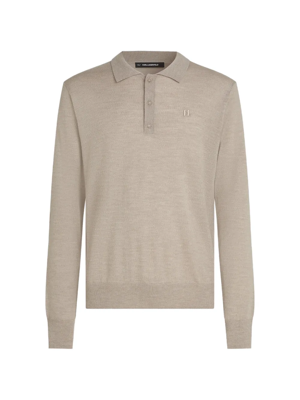 Karl Lagerfeld long-sleeved polo shirt - Toni neutri