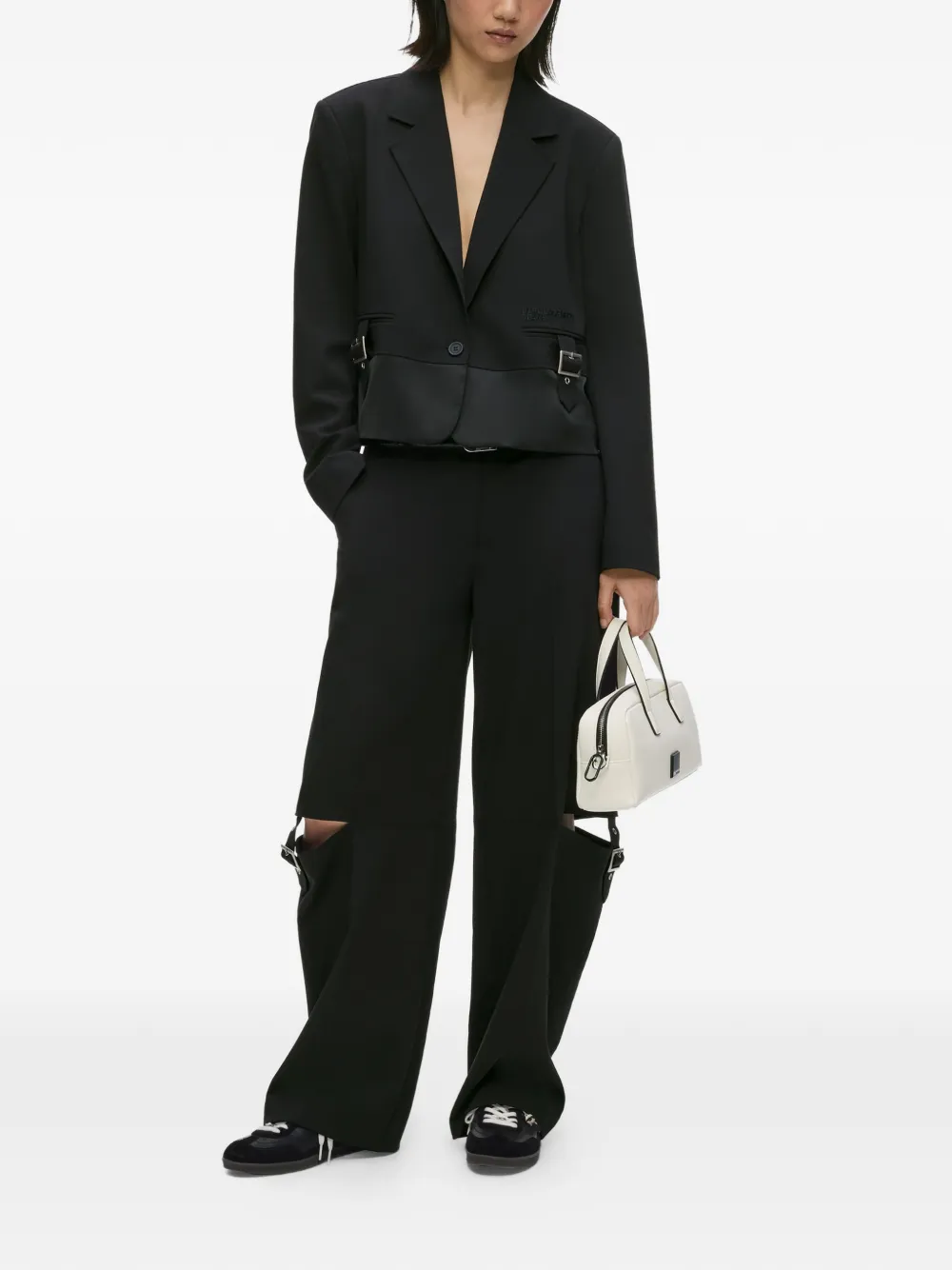 Karl Lagerfeld Jeans Blazer met gespdetail Zwart