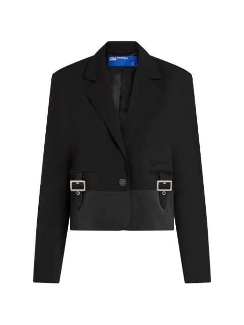 Karl Lagerfeld Jeans blazer crop à détail de boucle