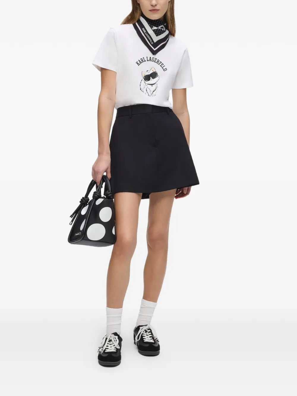 Karl Lagerfeld Ikon Choupette T-shirt Wit