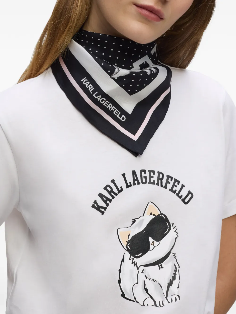Karl Lagerfeld Ikon Choupette T-shirt Wit