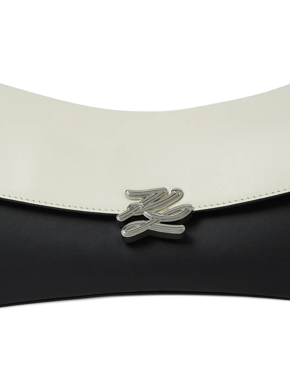 Karl Lagerfeld K Autograph Twist langwerpige schoudertas Zwart