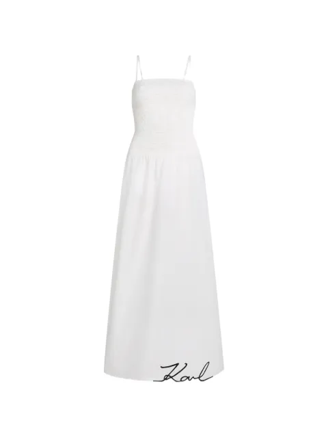 Karl Lagerfeld smocked beach dress