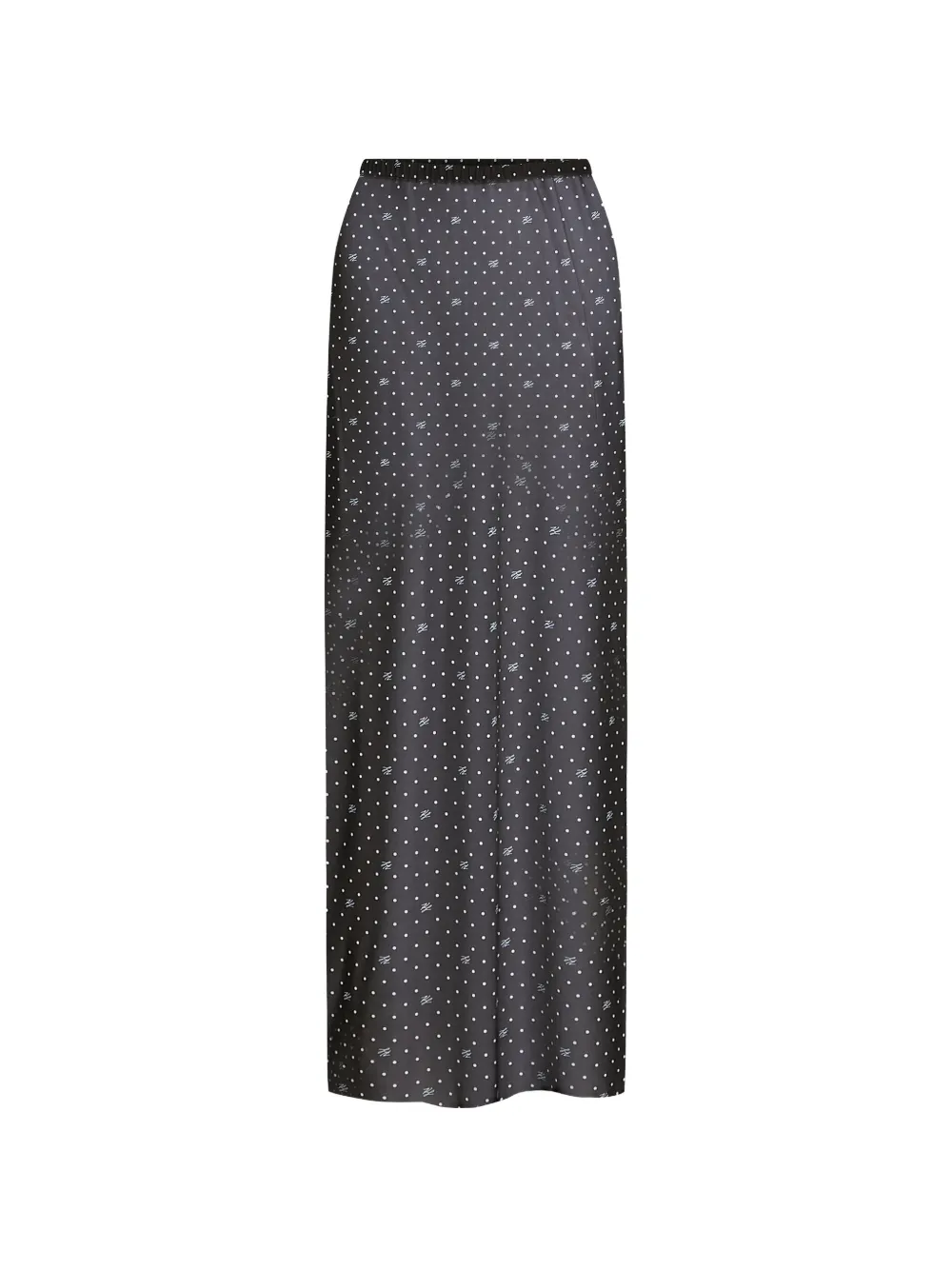 Karl Lagerfeld polka-dot mesh pareo - Nero
