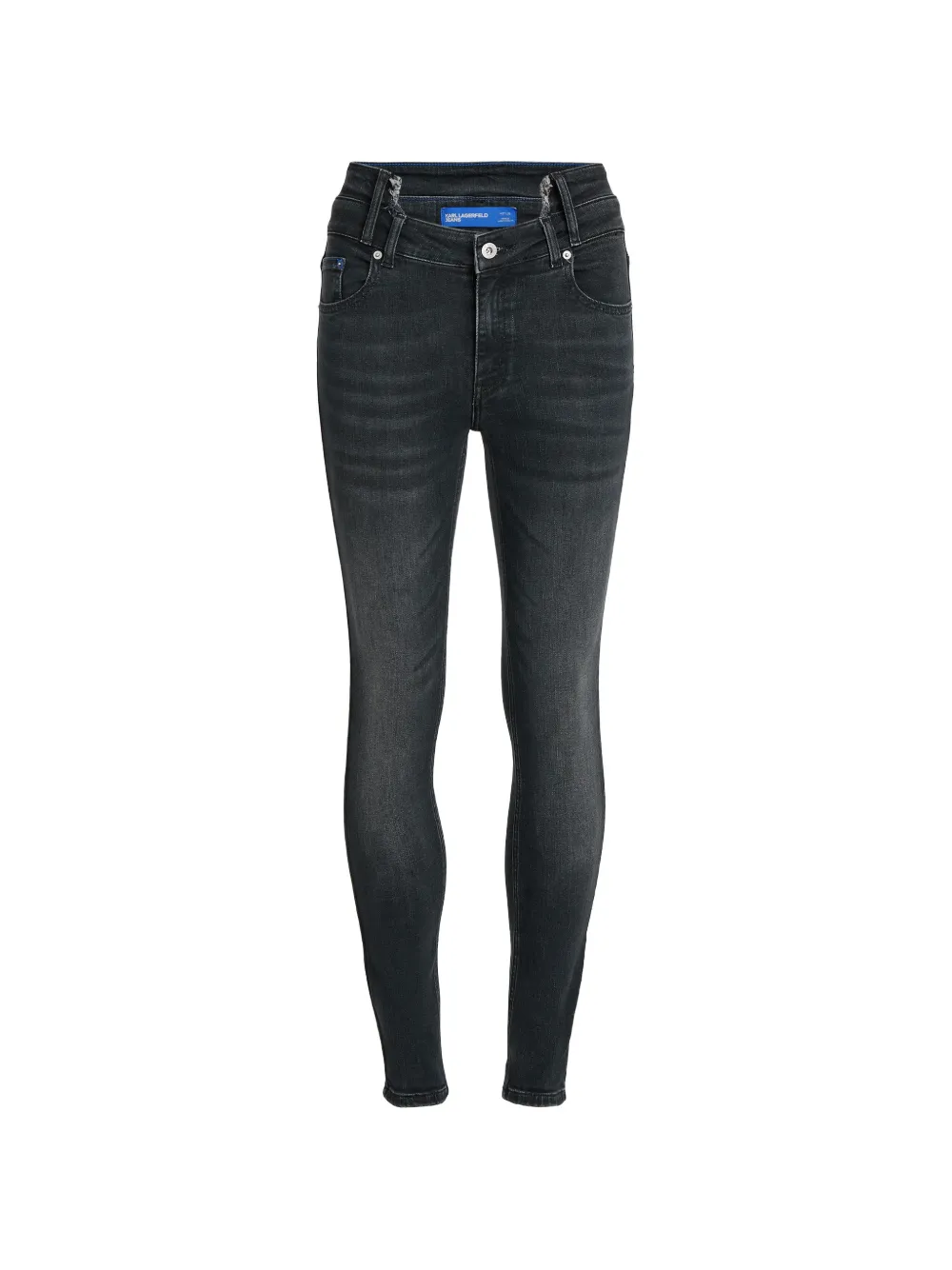 Karl Lagerfeld Jeans whiskered skinny jeans - Grigio