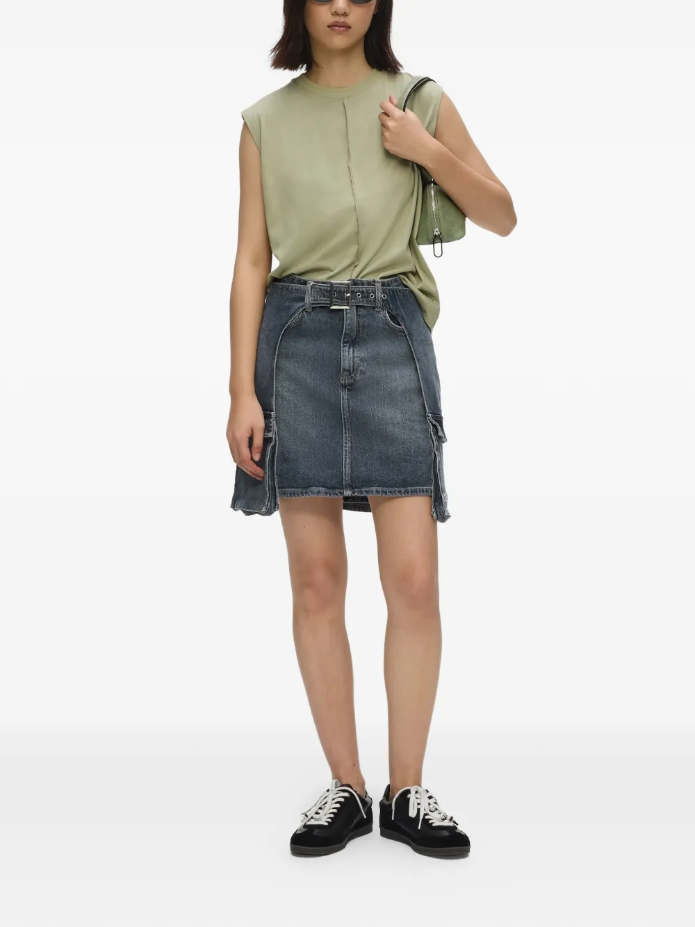 Karl Lagerfeld Jeans Cargo mini- rok met gesp Blauw