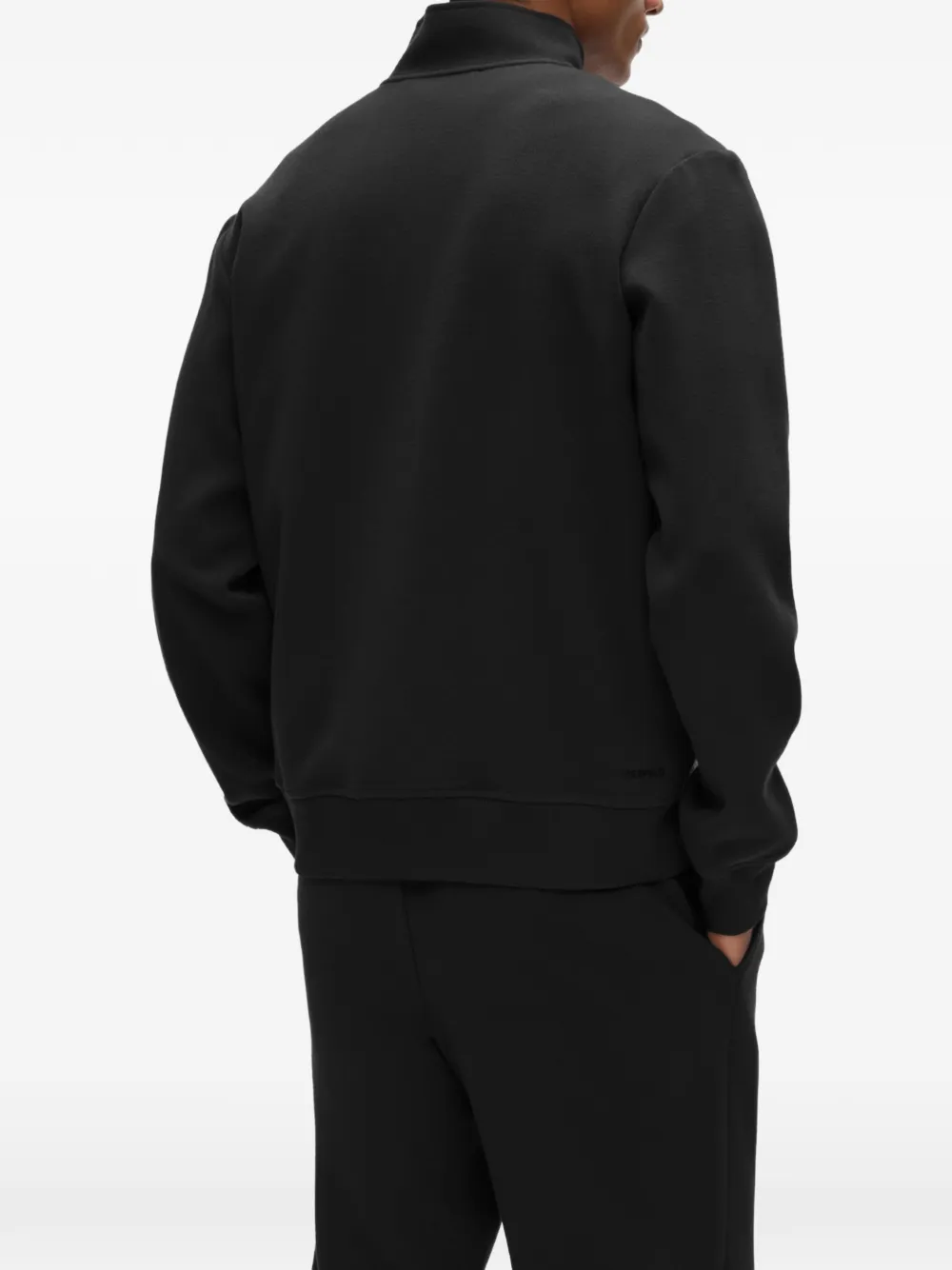 Karl Lagerfeld Sweater met logoplakkaat en rits Zwart