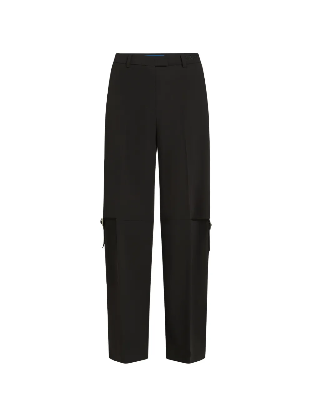Karl Lagerfeld Jeans buckle-fastening cut-out trousers - Nero