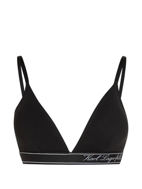 Karl Lagerfeld Hotel Karl stripe cotton bralette