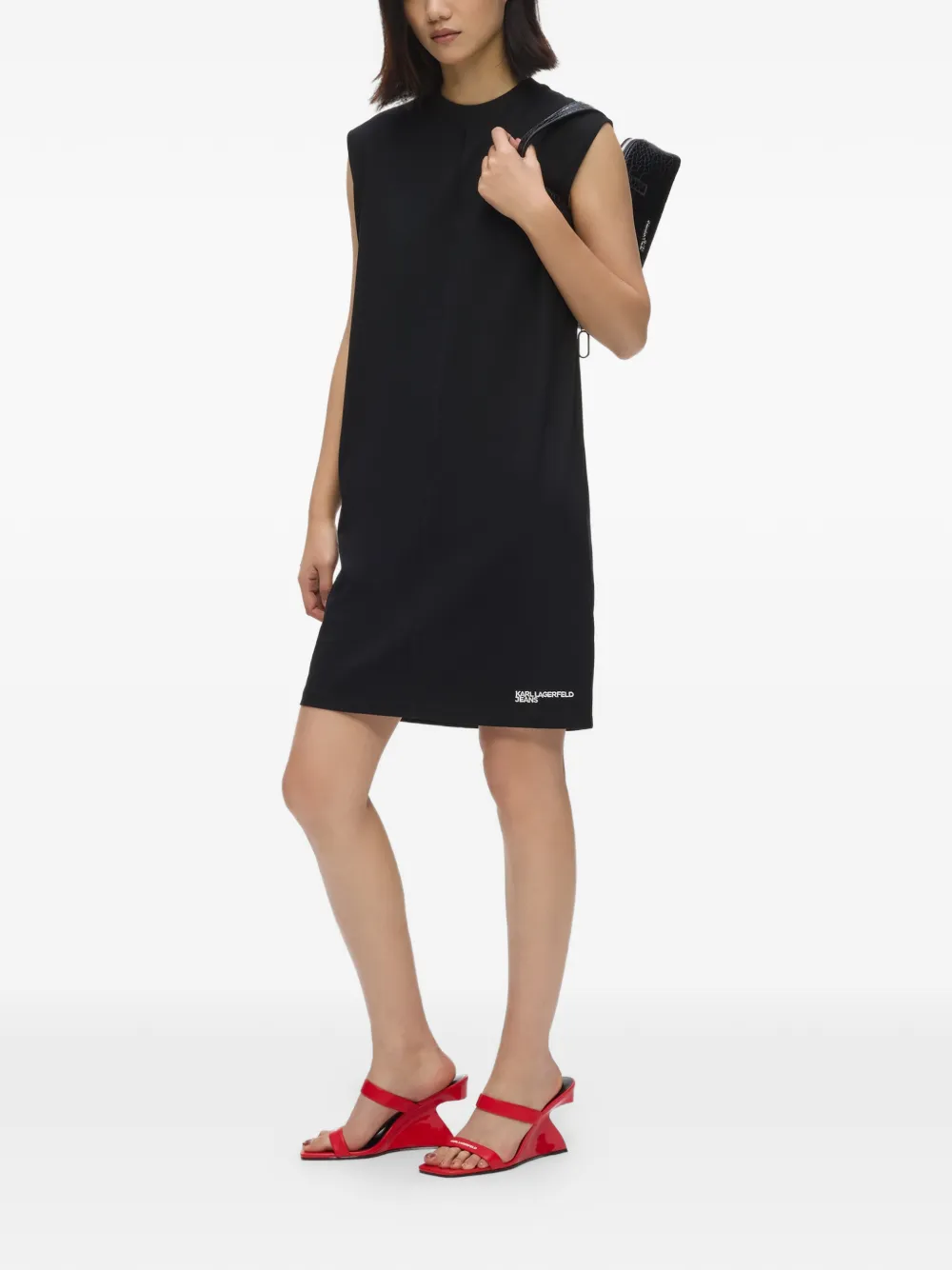 Karl Lagerfeld Jeans Mini-jurk met zoomdetail Zwart