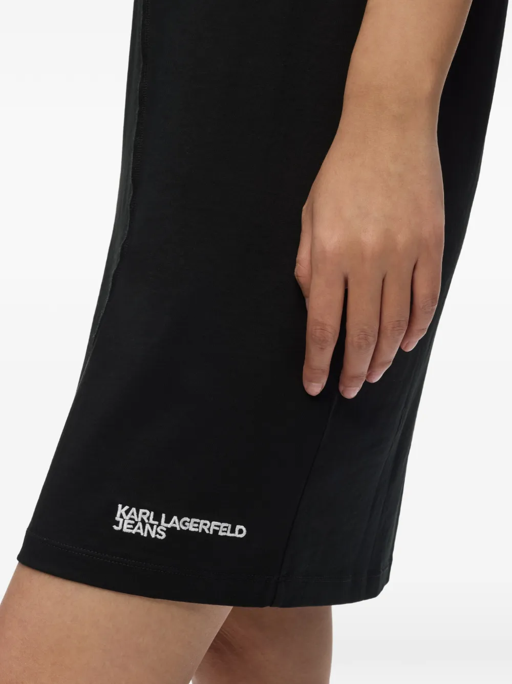 Karl Lagerfeld Jeans Mini-jurk met zoomdetail Zwart