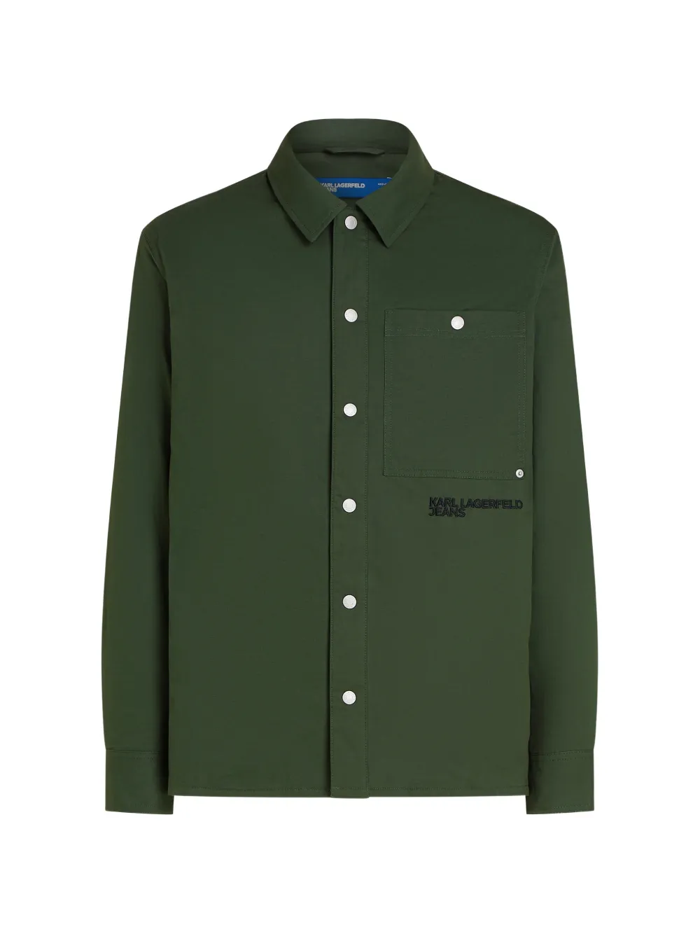 Karl Lagerfeld Jeans Camicia con logo ricamato - Verde