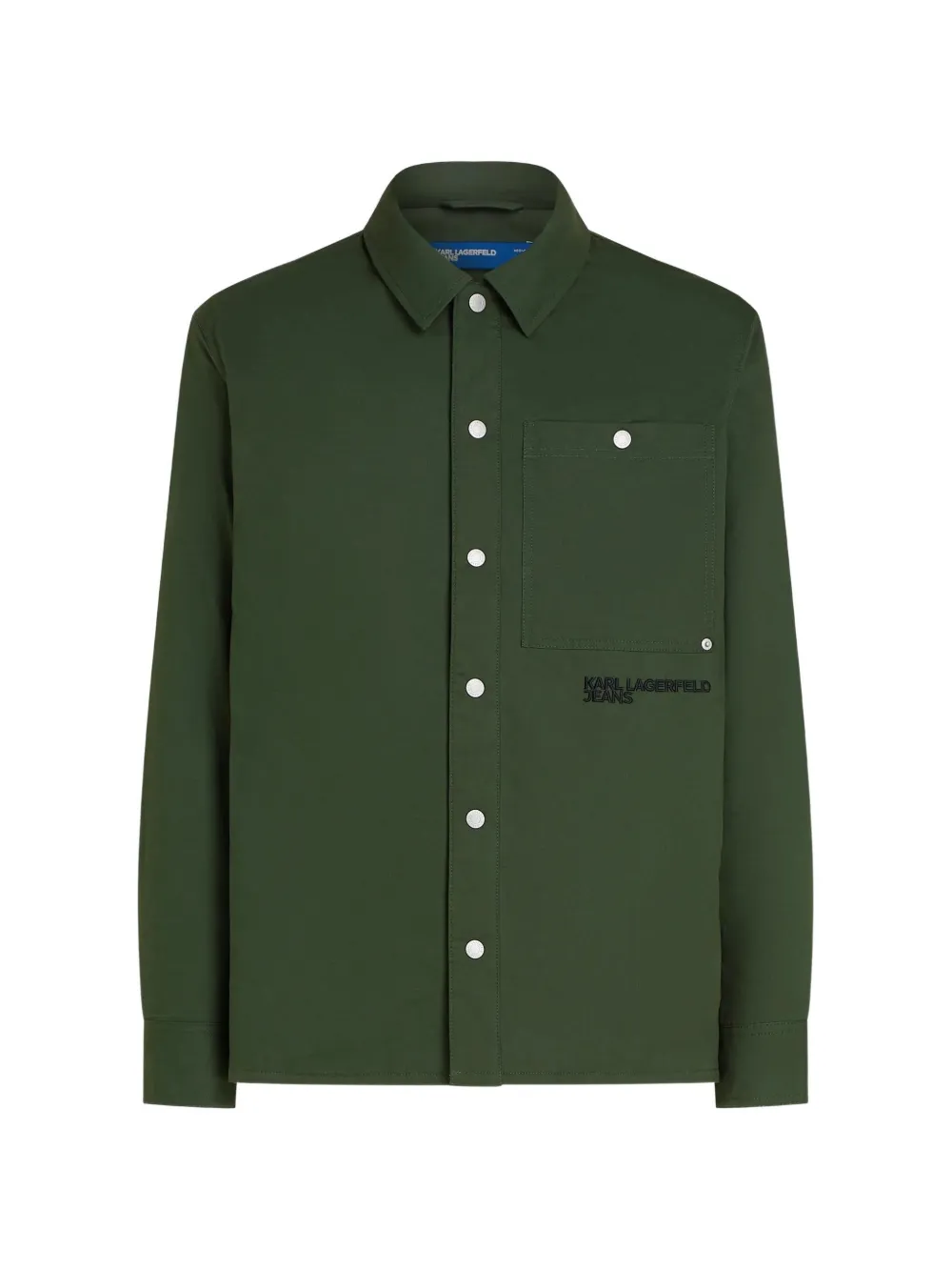 Karl Lagerfeld Jeans Shirtjack met geborduurd logo Groen