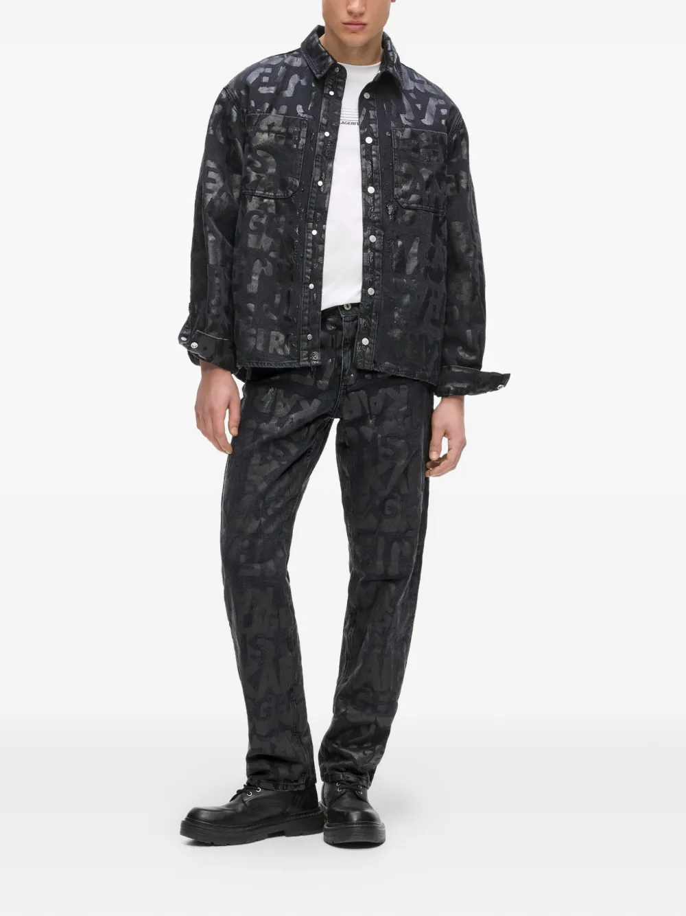 Karl Lagerfeld Jeans met logoprint Zwart
