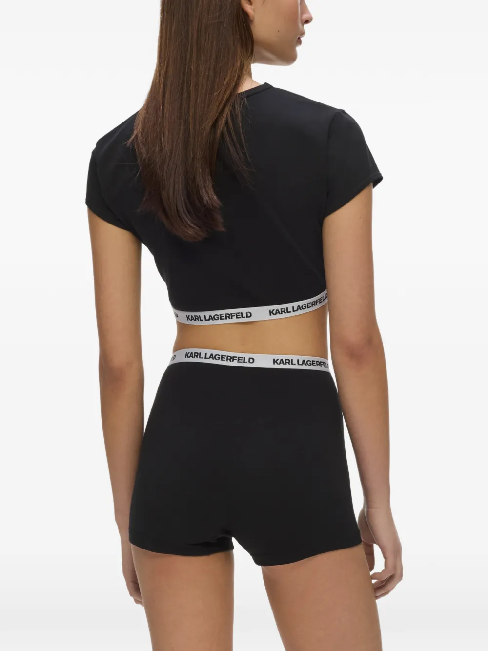 Karl Lagerfeld Essential boxershorts met logodetail Zwart