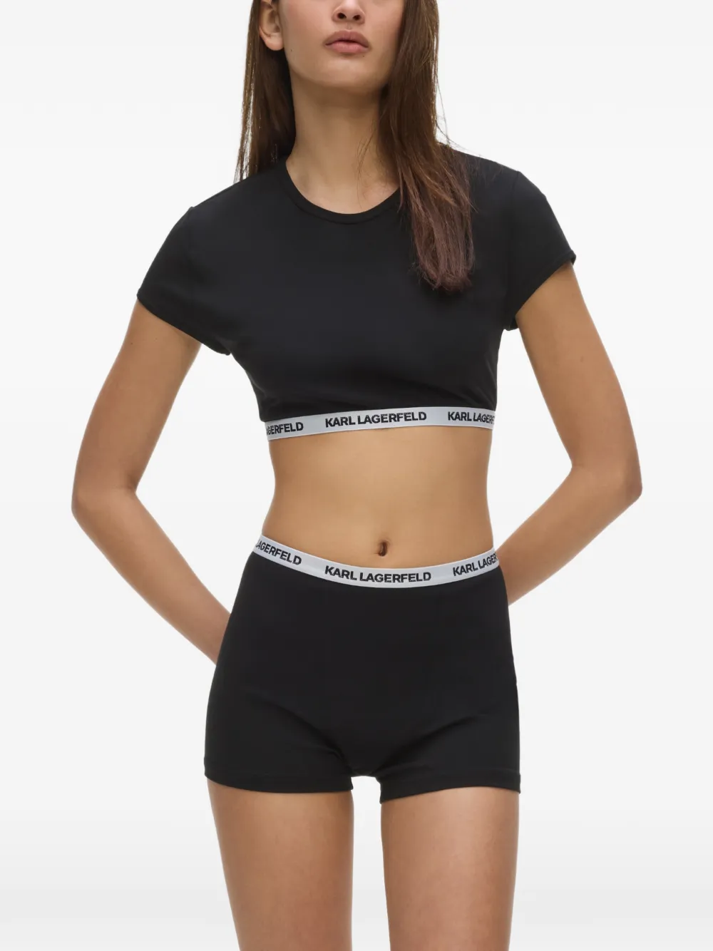 Karl Lagerfeld Essential boxershorts met logodetail Zwart