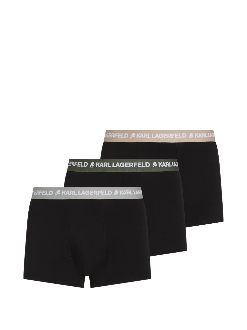 Karl Lagerfeld logo-waistband boxers (set of three) - Nero