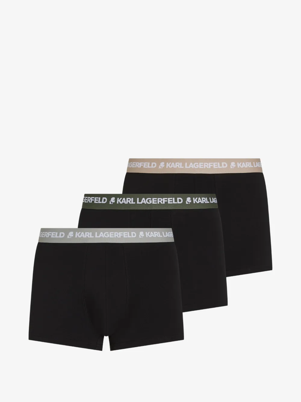 Karl Lagerfeld ロゴウエスト ボクサーパンツ セット | ブラック | Image 1