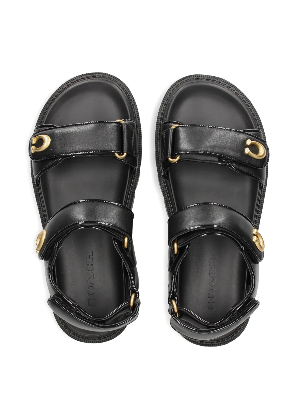 Coach Brynn logo-detail sandals Zwart