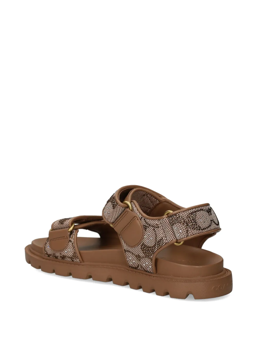 Coach Brynn logo sandals Beige