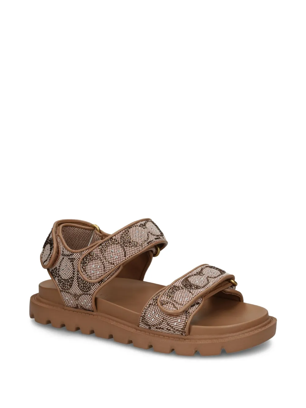 Coach Brynn logo sandals Beige