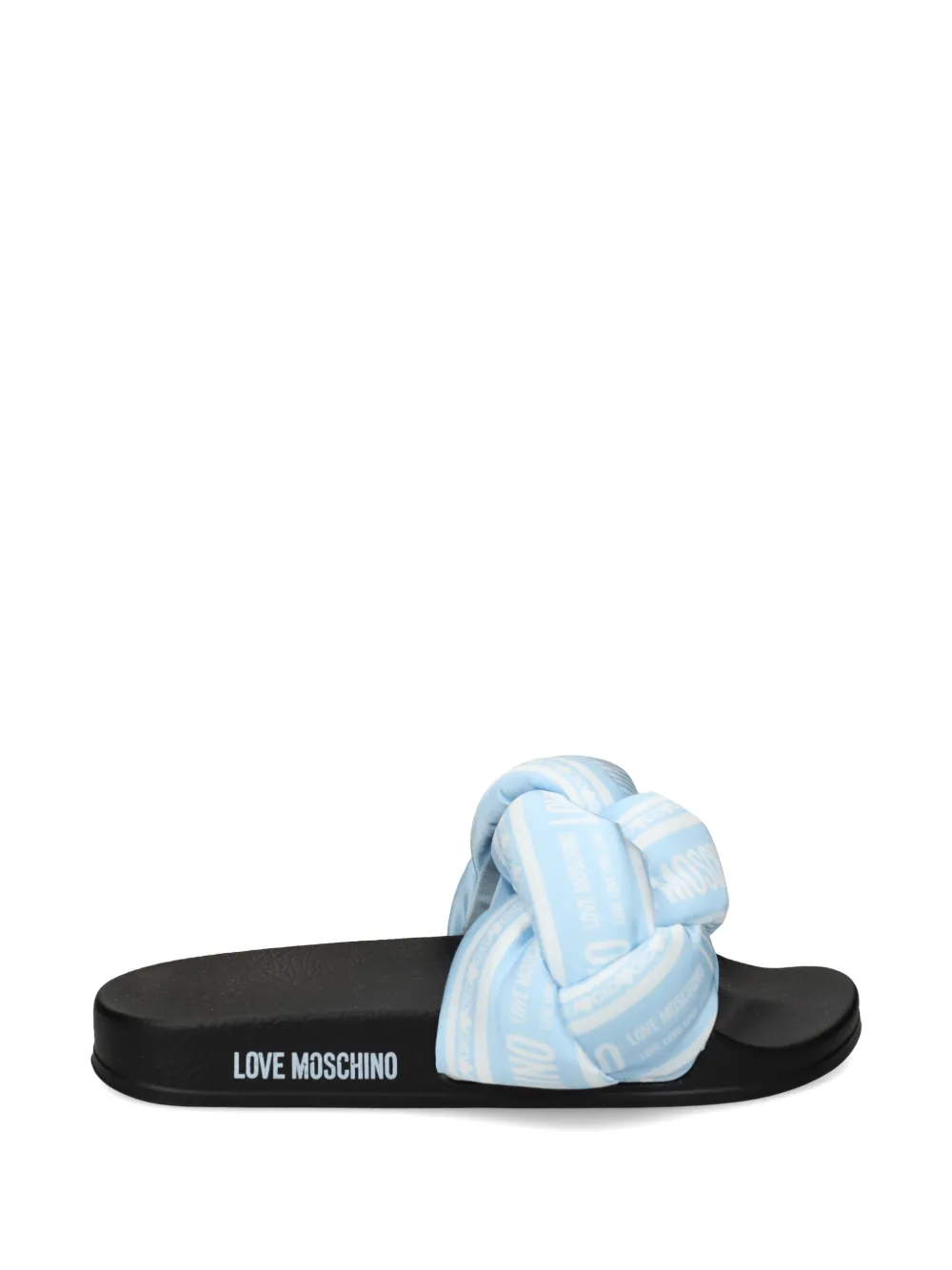 Love Moschino printed flip flops Blauw