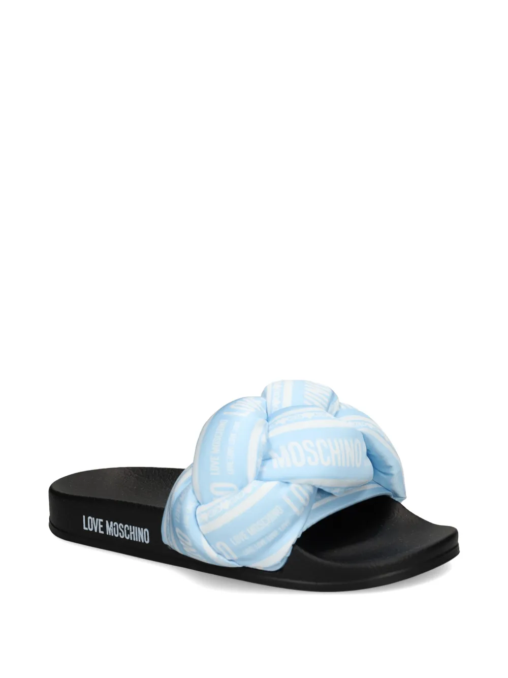 Love Moschino printed flip flops - Blu