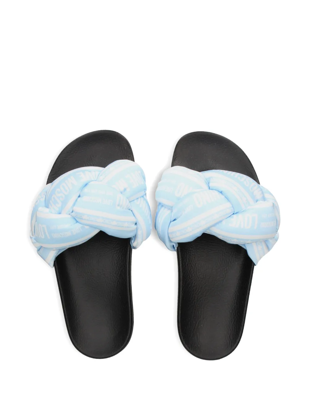 Love Moschino printed flip flops Blauw