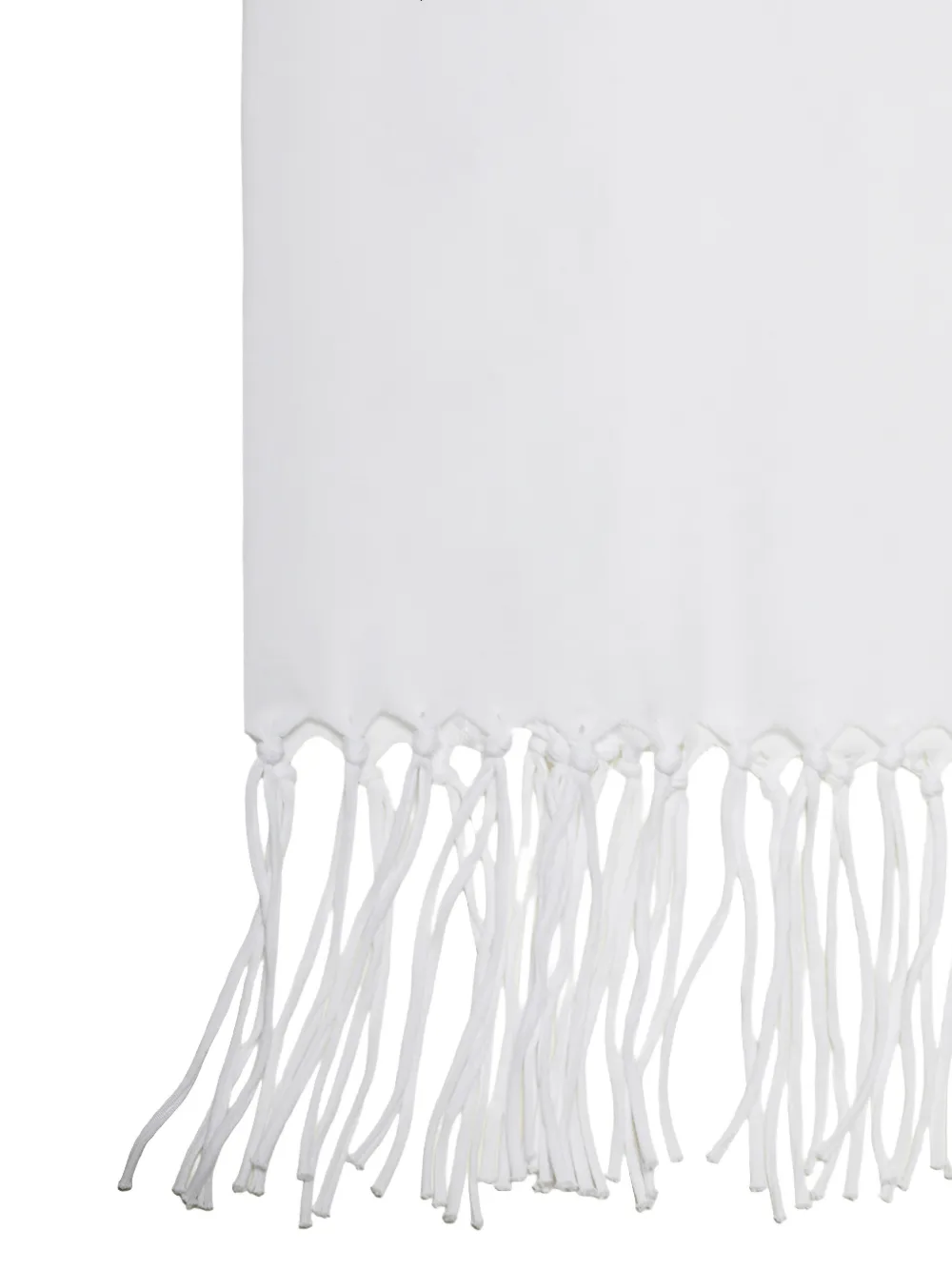 MC2 Saint Barth Mini-jurk met logoprint en franje Wit