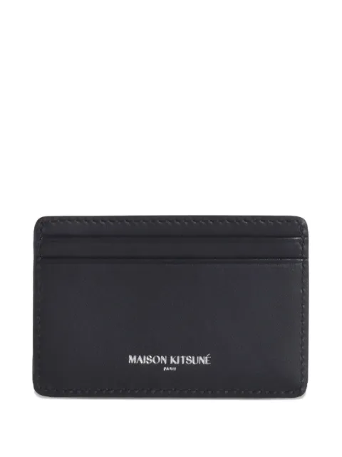 Maison Kitsuné Paris logo-print leather cardholder