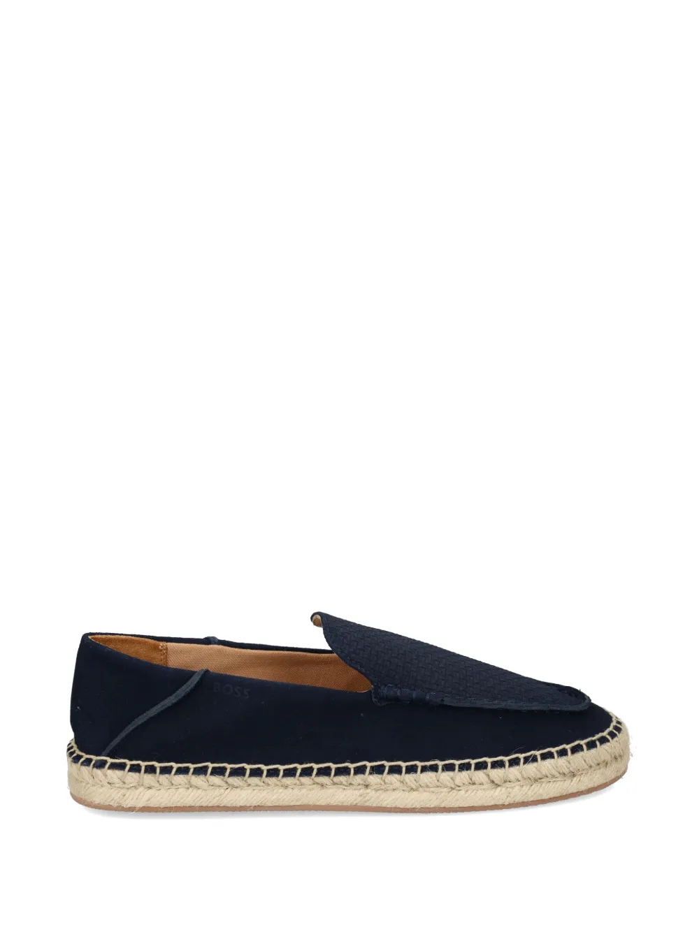 BOSS leather espadrilles Blauw