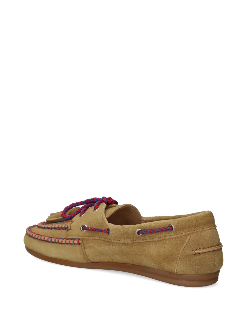 Posa tassel lace-up boat loafers Beige