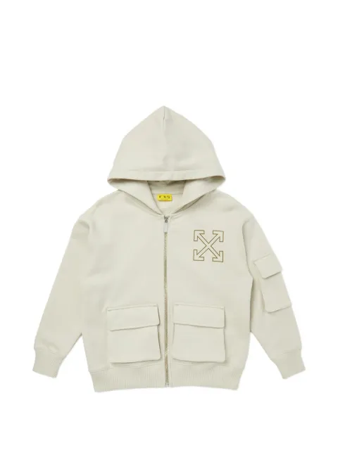 Off-White Kids arrow-graphic pocket hoodie