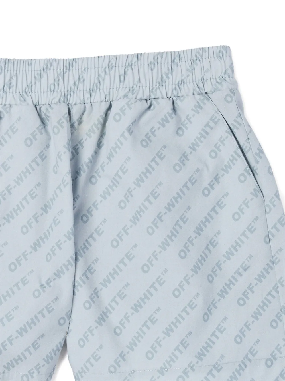 Off-White Kids Shorts met logo-patroon Blauw