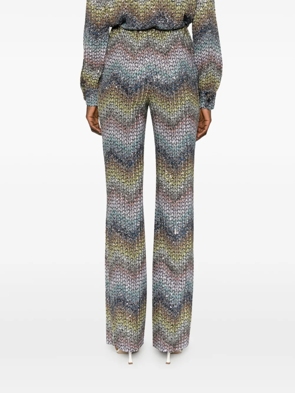 Missoni Flared broek met pailletten Blauw