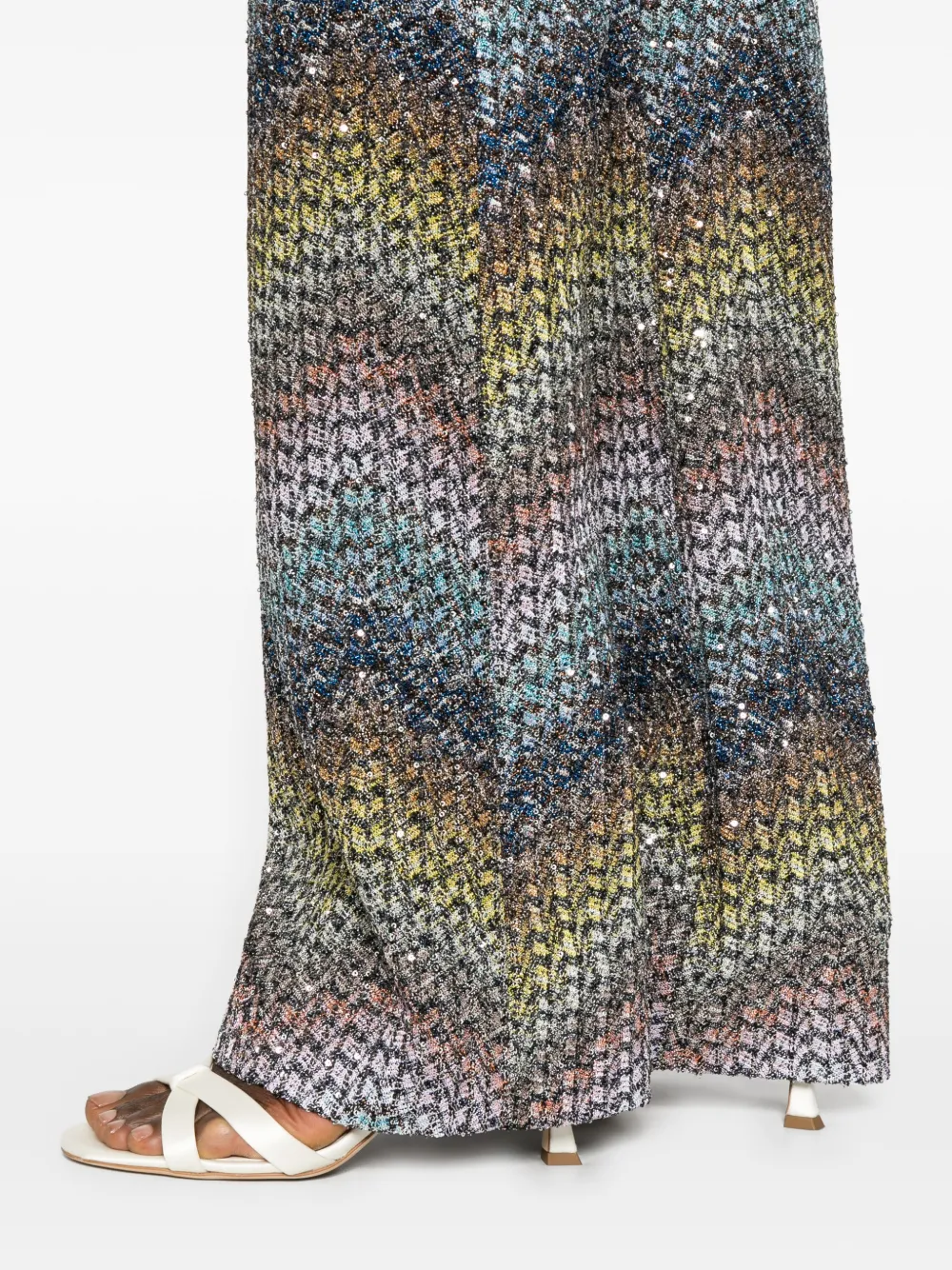 Missoni Flared broek met pailletten Blauw