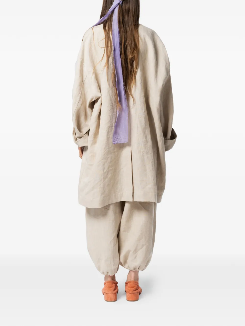 Anntian Trenchcoat met opgestikte zak Beige