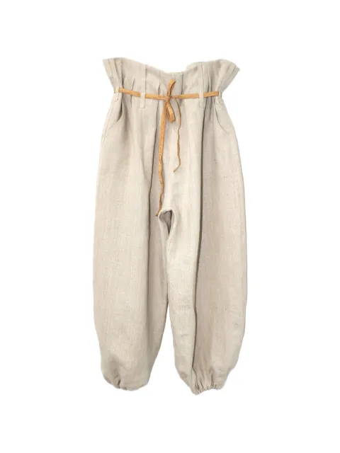 Anntian tie-detail trousers