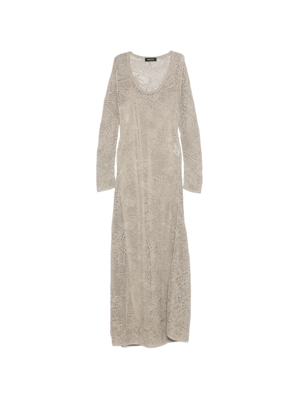 Fabiana Filippi scoop-neck midi dress - Verde