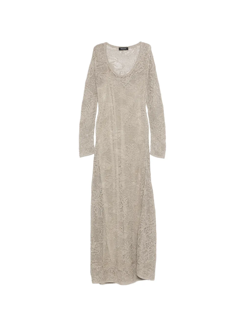 Fabiana Filippi scoop-neck midi dress - Verde