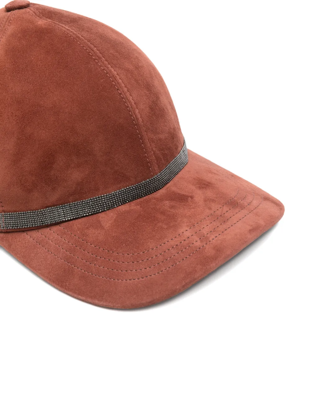 Brunello Cucinelli Hoed met kralendetail Rood