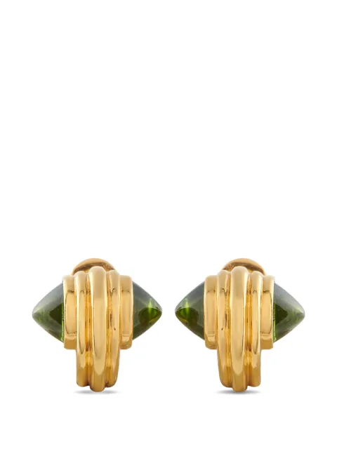 Bvlgari Pre-Owned Tronchetto peridot earrings