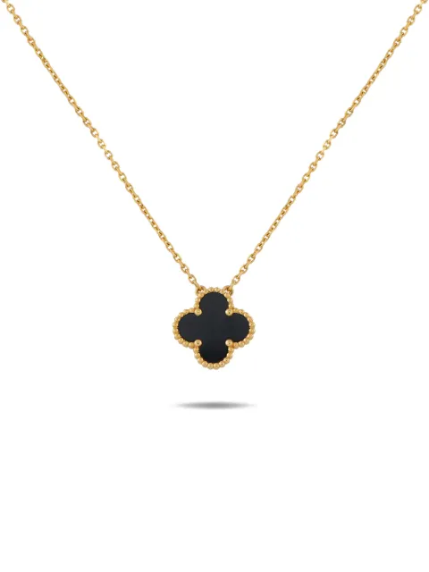 Van Cleef & Arpels Alhambra onyx necklace