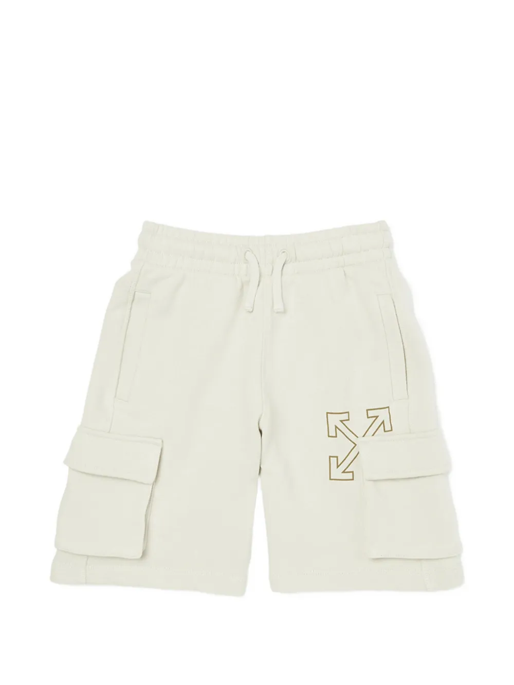 Off-White Kids Arrows Diag-stripe cargo shorts - Toni neutri