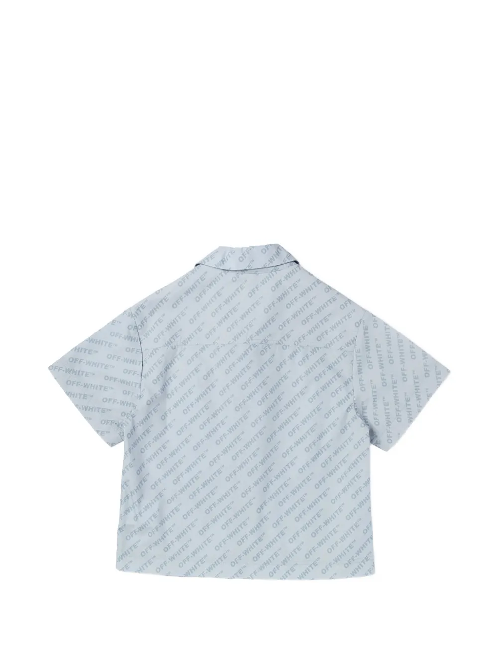 Off-White Kids Shirt met logoprint Blauw