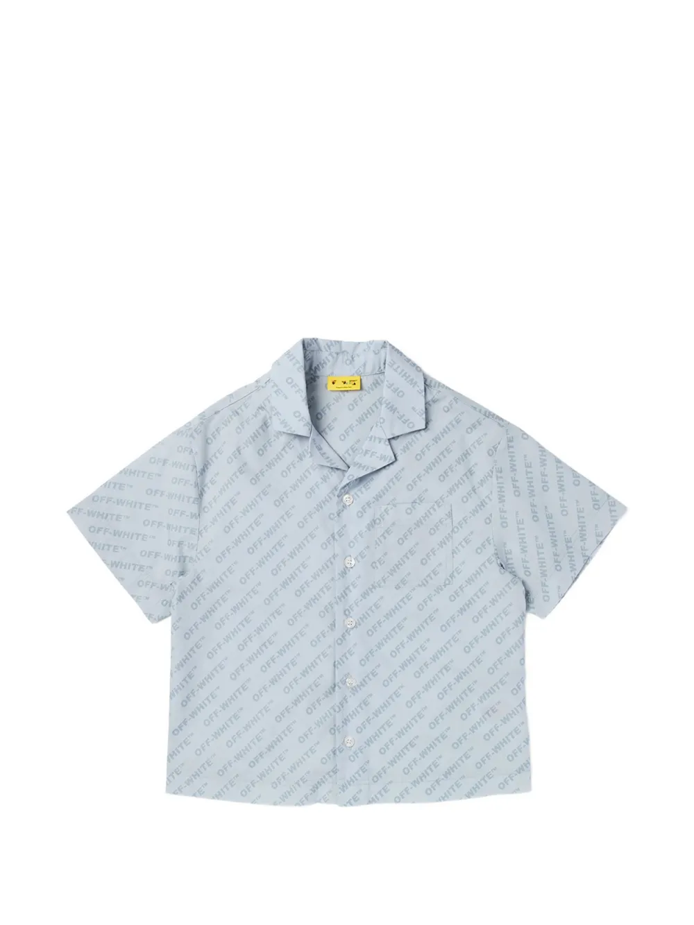 Off-White Kids logo-print short-sleeved shirt - Blu