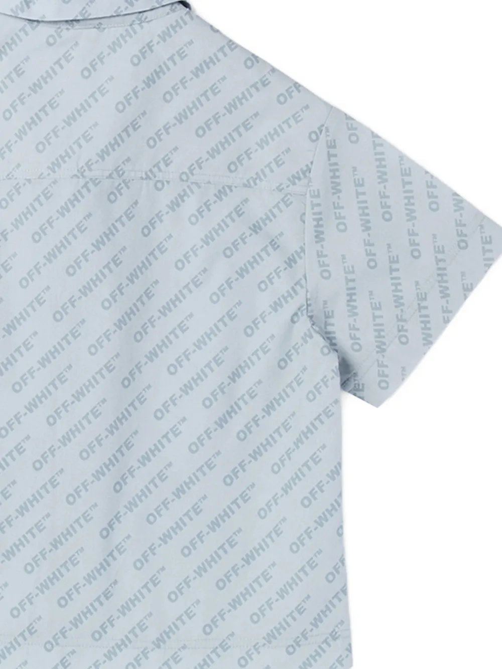 Off-White Kids Shirt met logoprint Blauw