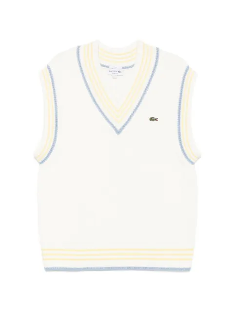 Lacoste striped-trim ribbed-knit vest